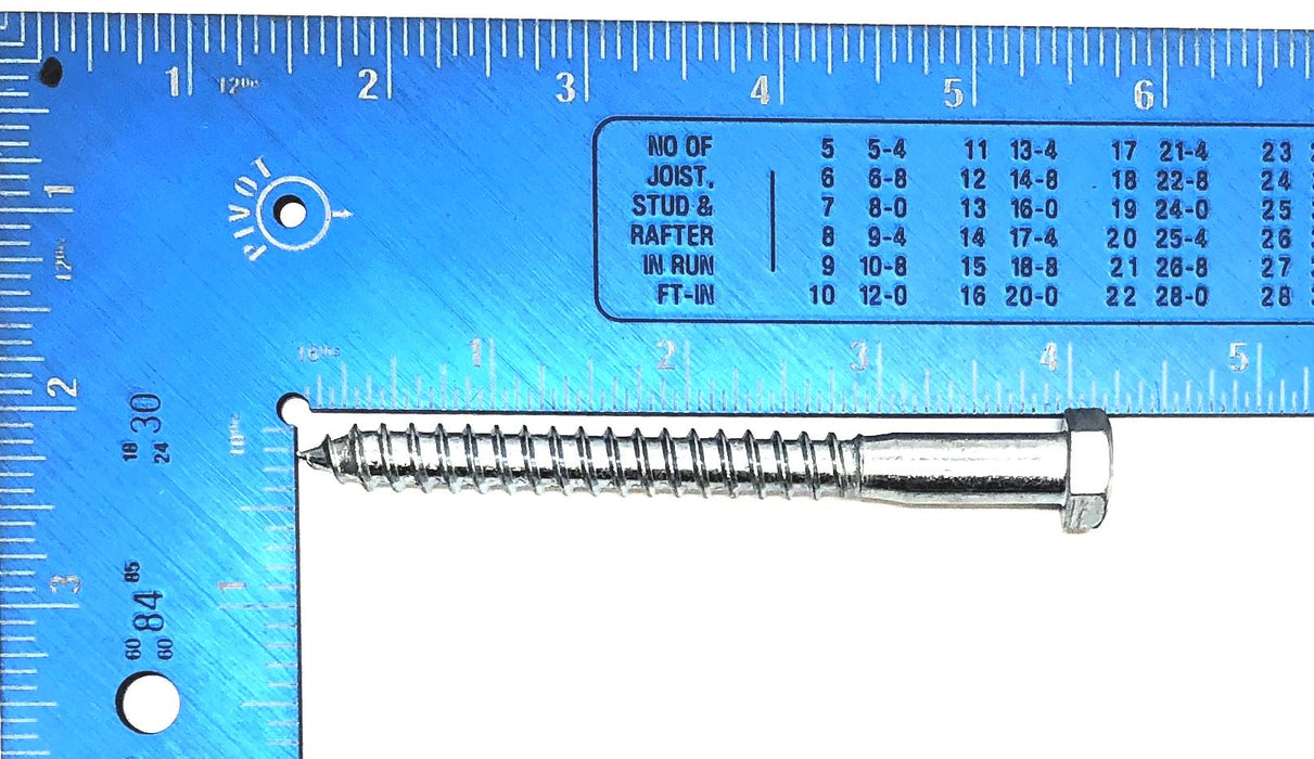 RJ 3/8" x 4" Hex Head Lag Bolt Screw [Lot of 28] NOS