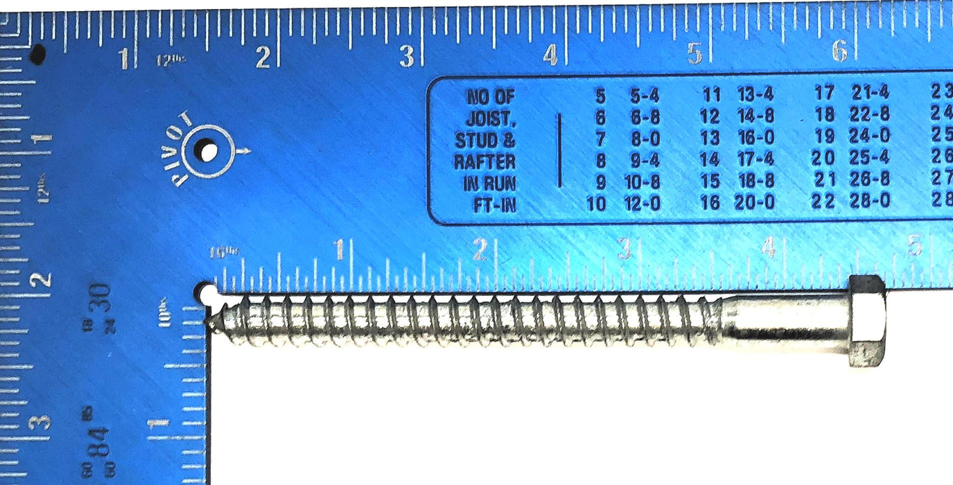 JH 3/8" x 4-1/2" Hex Head Lag Bolt Screw [Lot of 18] NOS