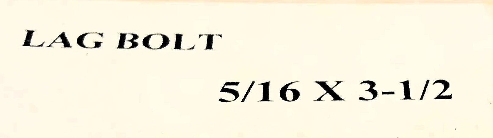 CYI 5/16" x 3-1/2" Hex Head Lag Bolt Screw [Lot of 26] NOS