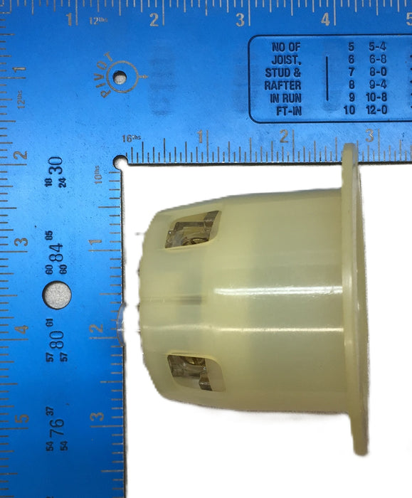 Hubbell 20A/120/208VAC 4-Pole/Wire Nylon Casing Twist-Lock Flanged Inlet 7408-C