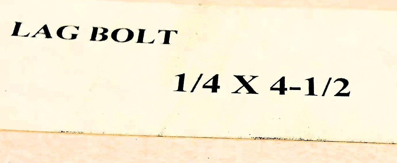 CYI 1/4" x 4-1/2" Hex Head Lag Bolt Screw [Lot of 49] NOS