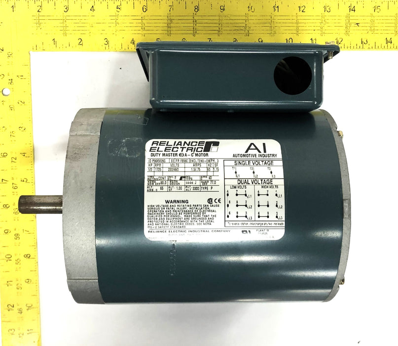 Reliance Electric 230/460V 60H 1725RPM 1/2HP Duty Master AC Motor P56X5026G USED