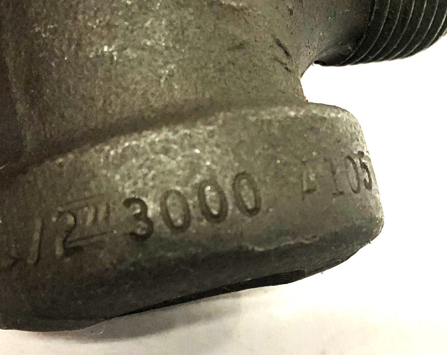 Vogt 1/2 Inch Valve Reduction Elbow Forged ADI 3000-A105 (SER1800) NOS