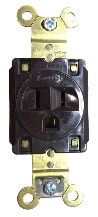 Hubbell Single Brown 2-Pole/3-Wire Receptacle HBL5261 (5261) [Lot of 4] NOS