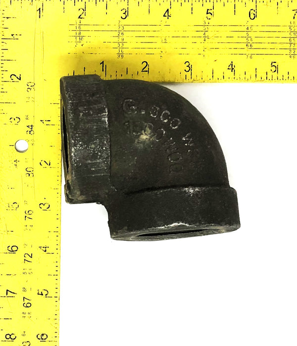 Unbranded 90 DEG Reduction Elbow Malleable Iron G.300WSP 1500WOG AAR1-1/2 USED