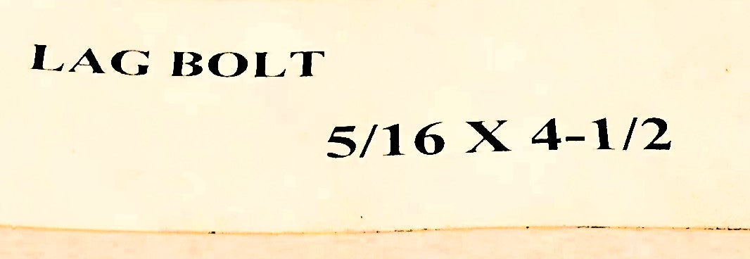 CYI 5/16" x 4-1/2" Hex Head Lag Bolt Screw [Lot of 47] NOS
