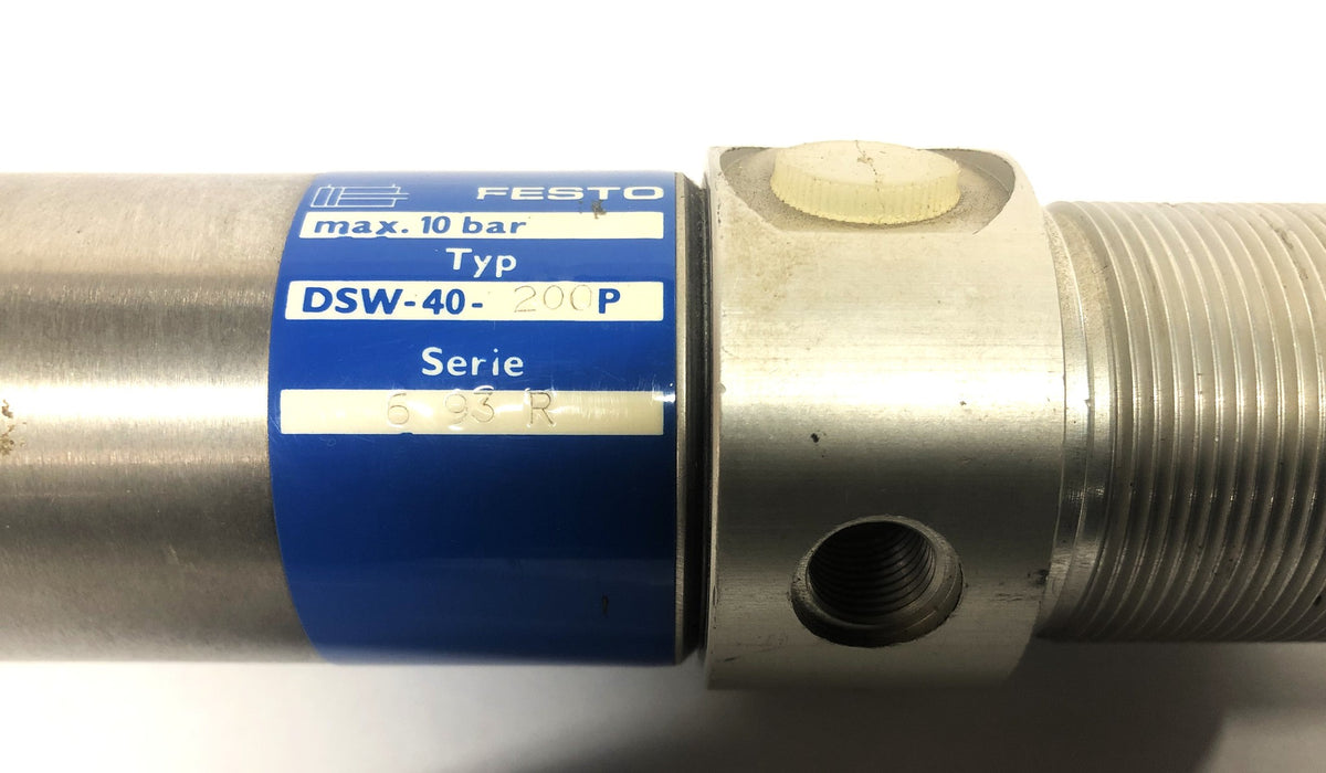 Festo Series 6 93 R MAX 10 BAR Air Cylinder DSW-40-200P NOS