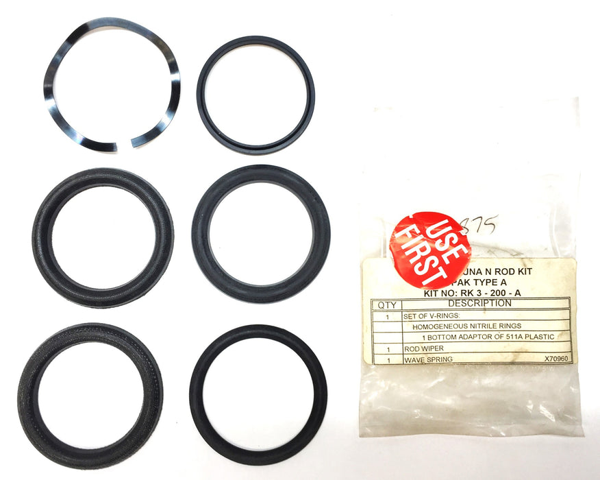 Nopak Class 3 Type A Buna N Rod Kit RK3-200-A NOS