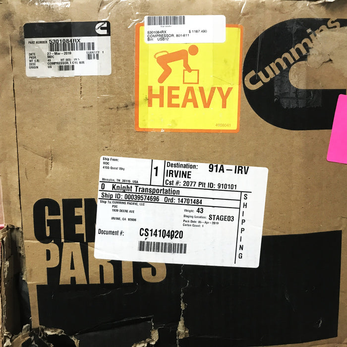 Cummins OEM Air Compressor 530-1084RX NOS