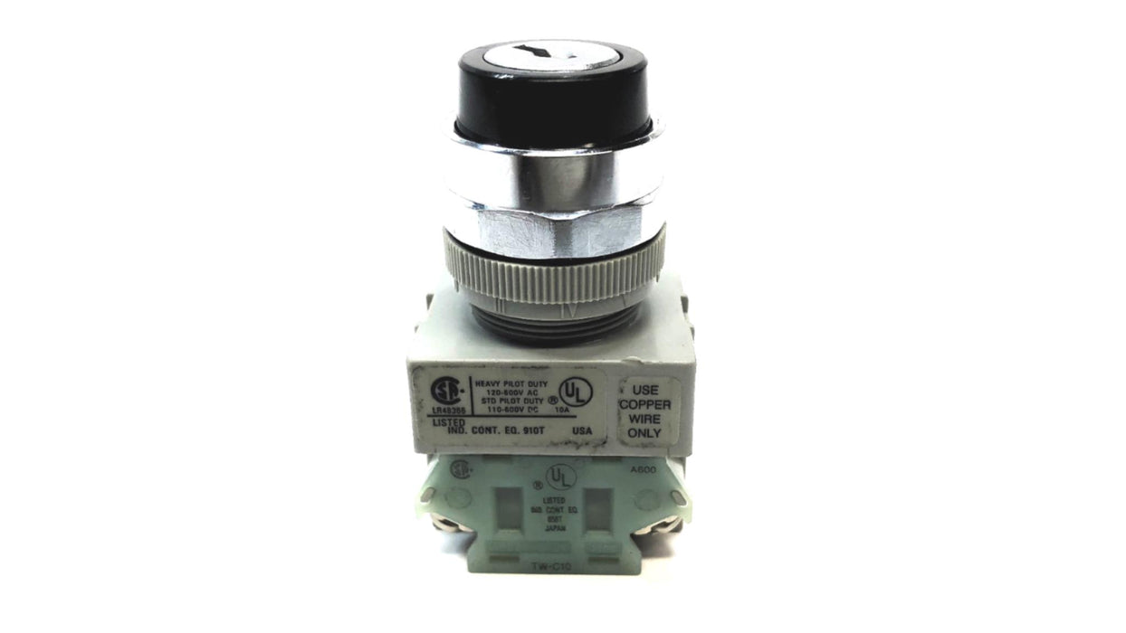 Idec Two Position Key Switch (No Key) ASW2K10 [Lot of 3] NOS