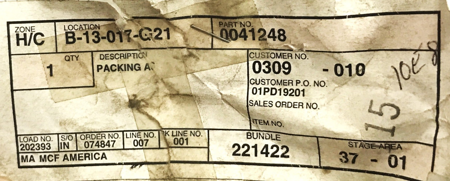 Unbranded Packing Seal Kit for Caterpillar Machines 0041248 NOS