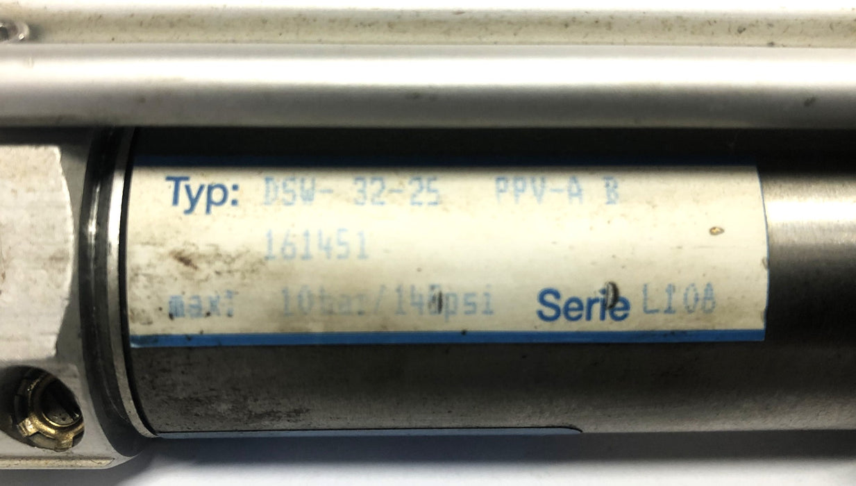 Festo Series L108 MAX 10 BAR/140 PSI Air Cylinder DSW-32-25 PPV-A-B (161451) NOS