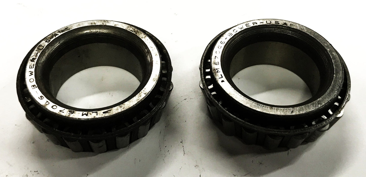 Bower Tapered Roller Bearing Cone LM67046 [Lot of 2] NOS