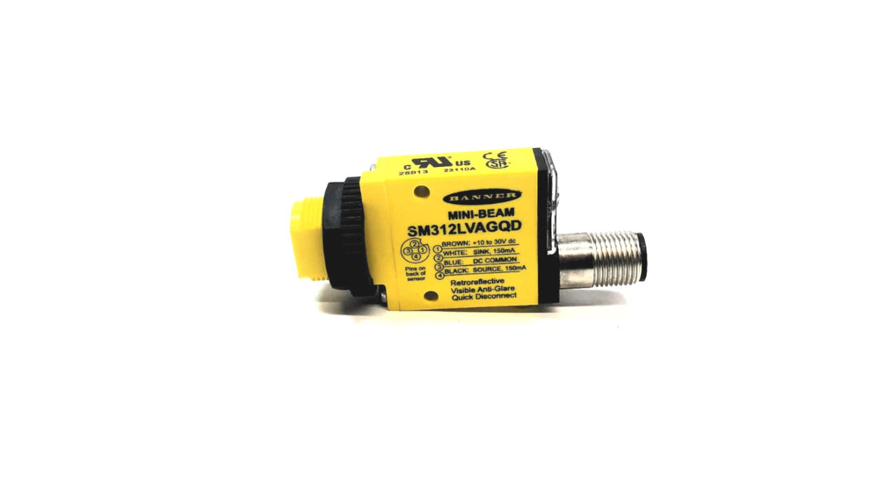 Banner Mini-Beam Photoelectric Sensor SM312VAGQD NOS