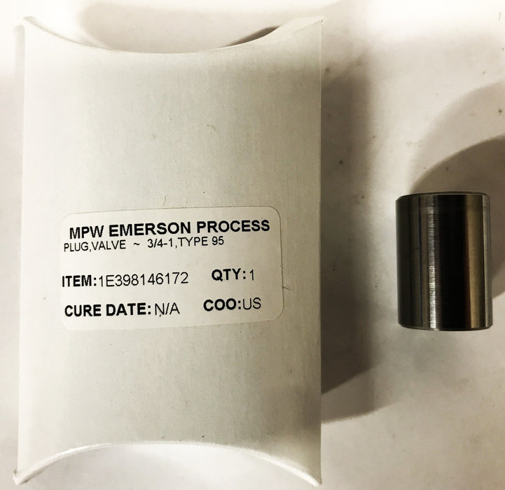 Fisher Controls 3/4-1 Type 95 Valve Plug 1E398146172 NOS