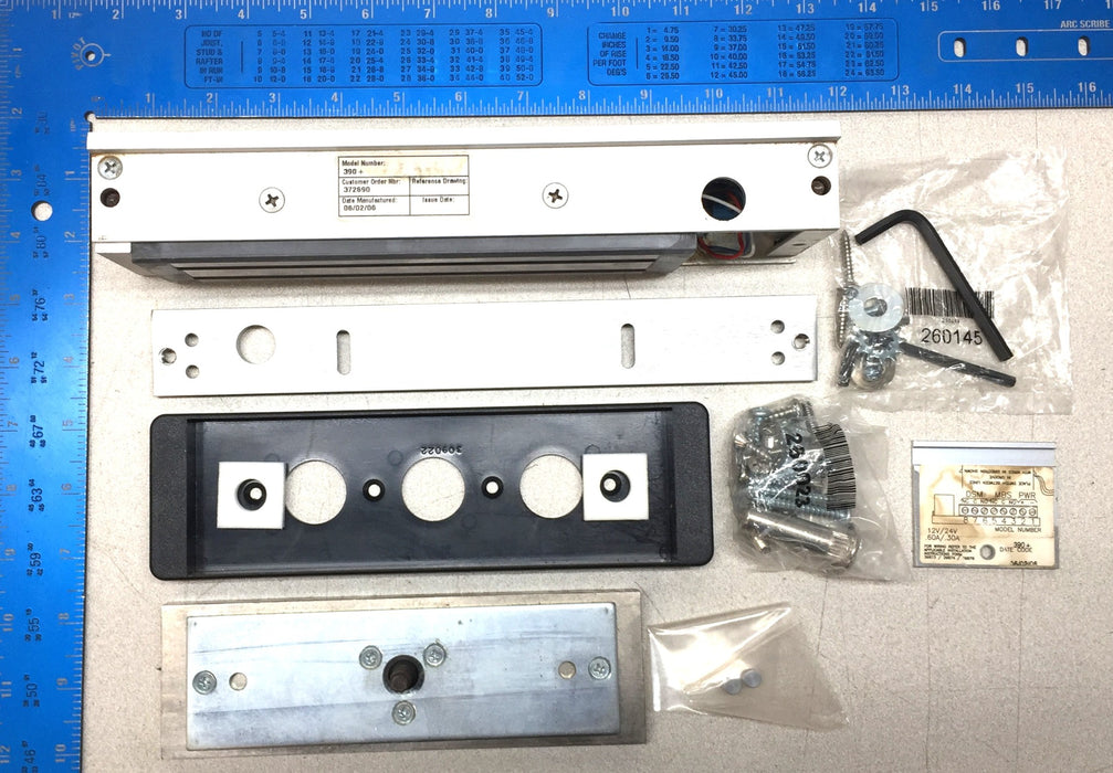 Schlage 12/24VDC 628B Finish Outswinging Magnetic Lock with AVS Model 390+ NOS