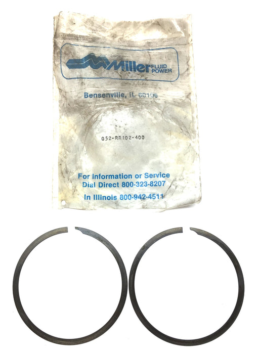 Miller Fluid Power Piston Retaining Ring Pack (2pcs) 052-RR102-400 NOS