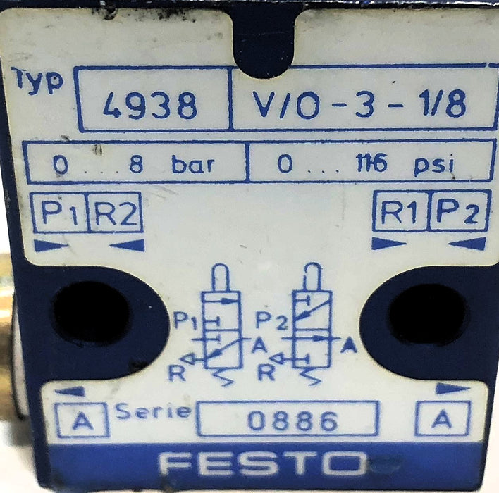 Festo V/O-3-1/8 Valve Limit Switch 4938 USED