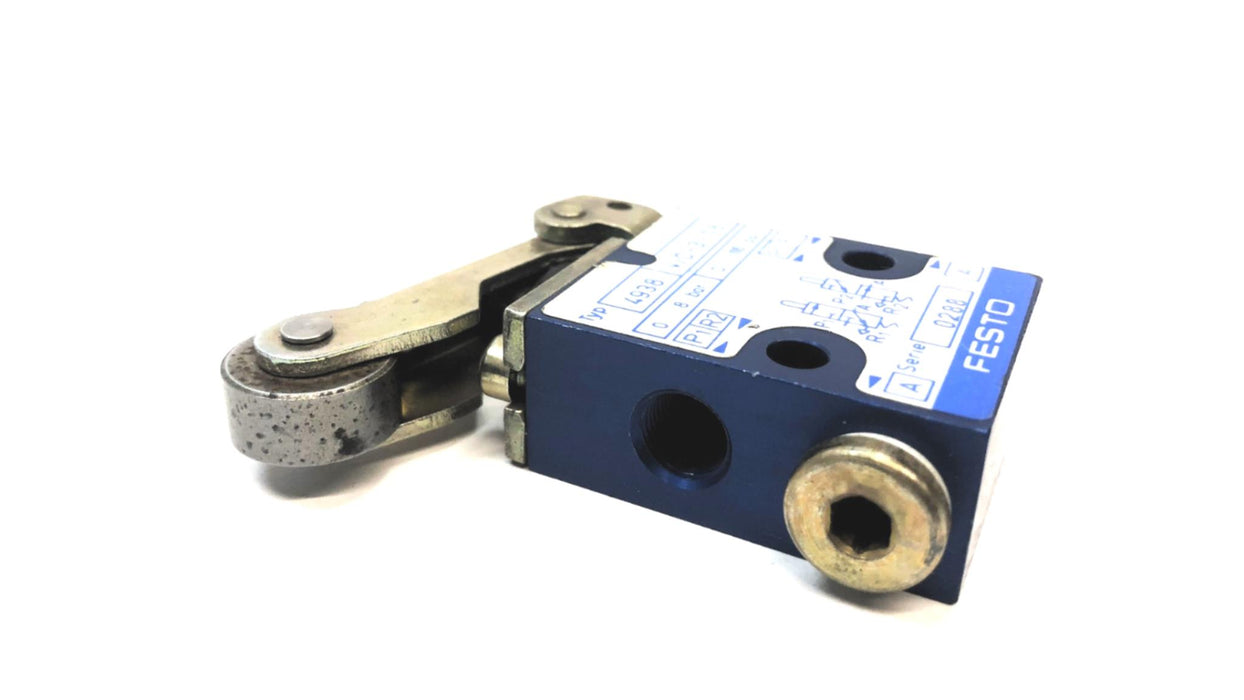 Festo V/O-3-1/8 Valve Limit Switch W/ Roller Lever 4938 (4936) USED