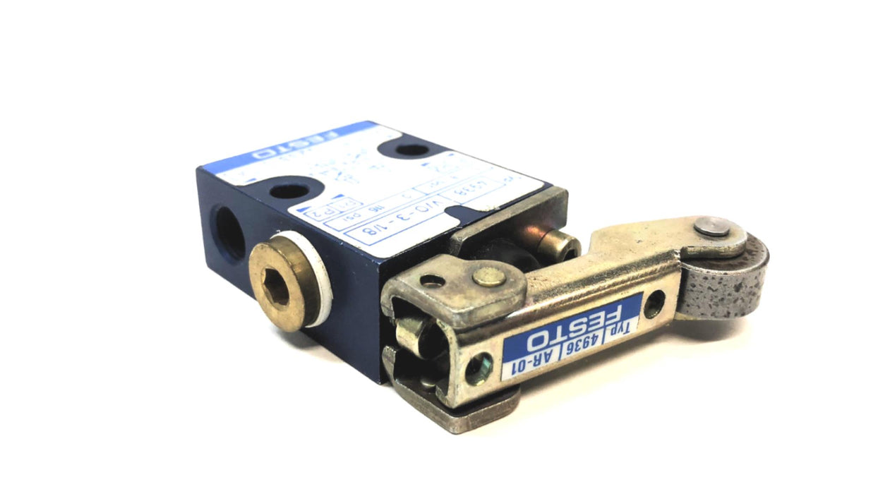 Festo V/O-3-1/8 Valve Limit Switch W/ Roller Lever 4938 (4936) USED