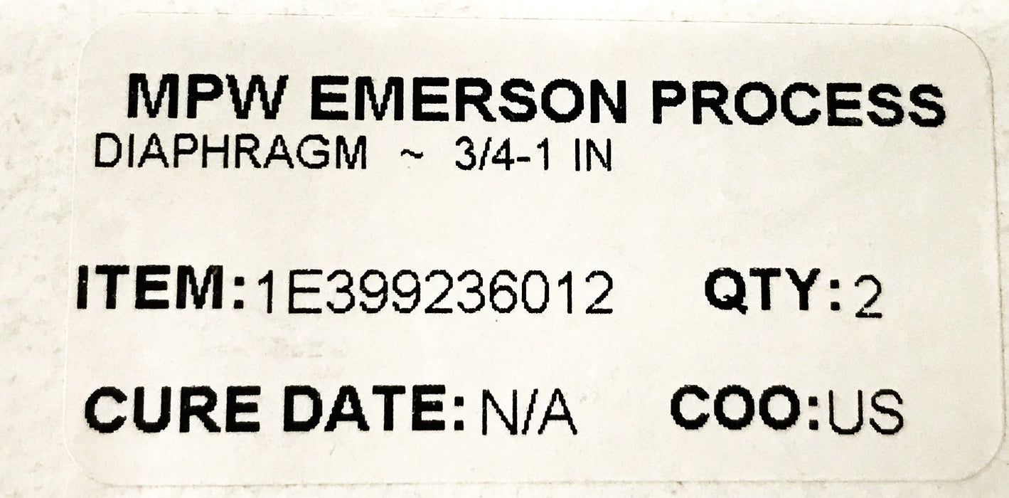 Emerson Process 5 inch OD Diaphragm 1E399236012 [Lot of 2] NOS