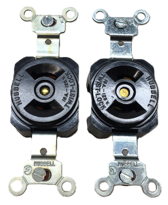 Harvey Hubbell 2-Wire Single Receptacle HBL7535 [Lot of 2] NOS