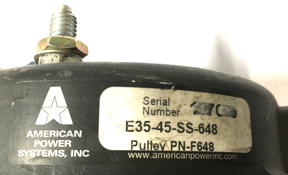 American Power Systems Alternator E35-45-SS-648 w/Pulley (PN-F648) USED