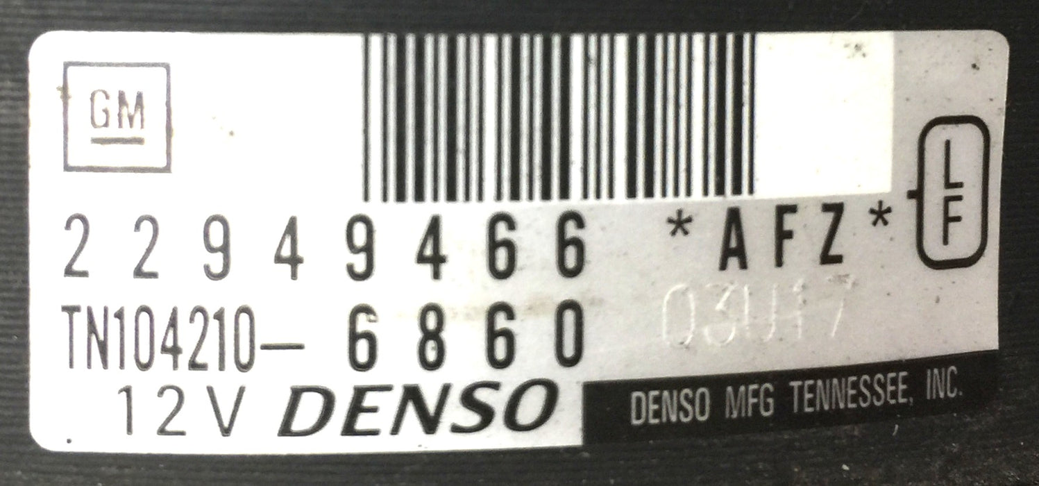 GM 12V Denso Alternator 22949466 (TN104210) USED
