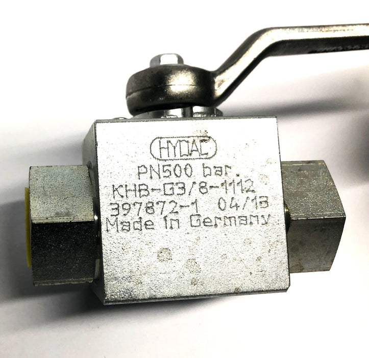 Hydal PN500bar Hydraulic Ball Valve KHB-G3/8-1112 (397872-1) NOS