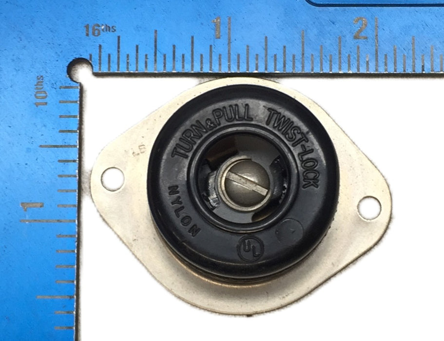Hubbell 15A/125V Twist-Lock Flanged Receptacle HBL7596 [Lot of 3] NOS