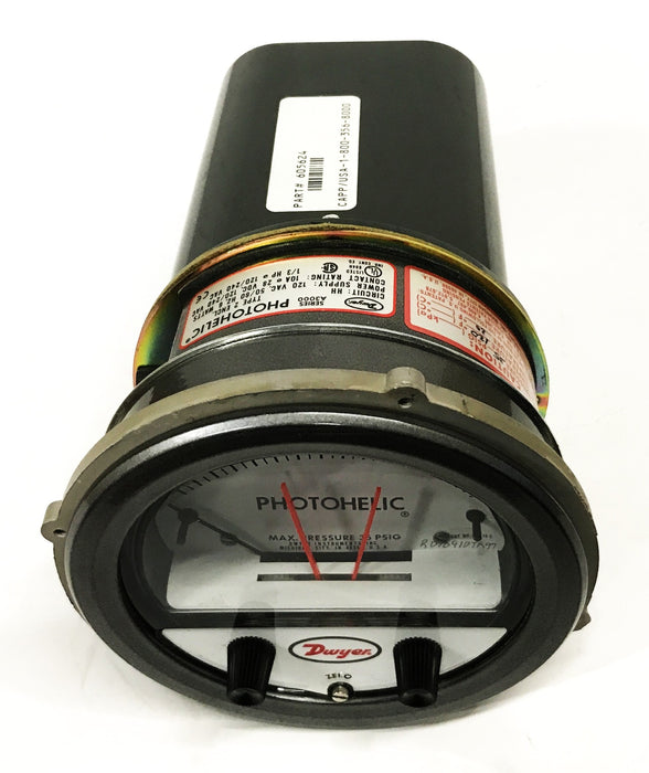 Dwyer Series 3000 Photohelic Pressure Switch and Gage A3215 NOS
