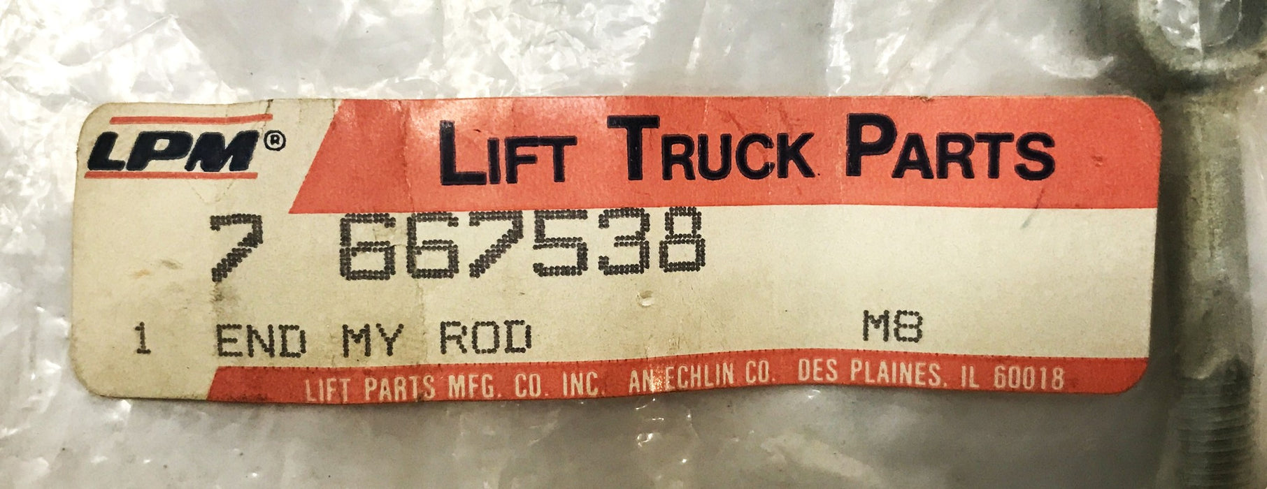 LPM Forklift End of Rod Clevis 667538 NOS