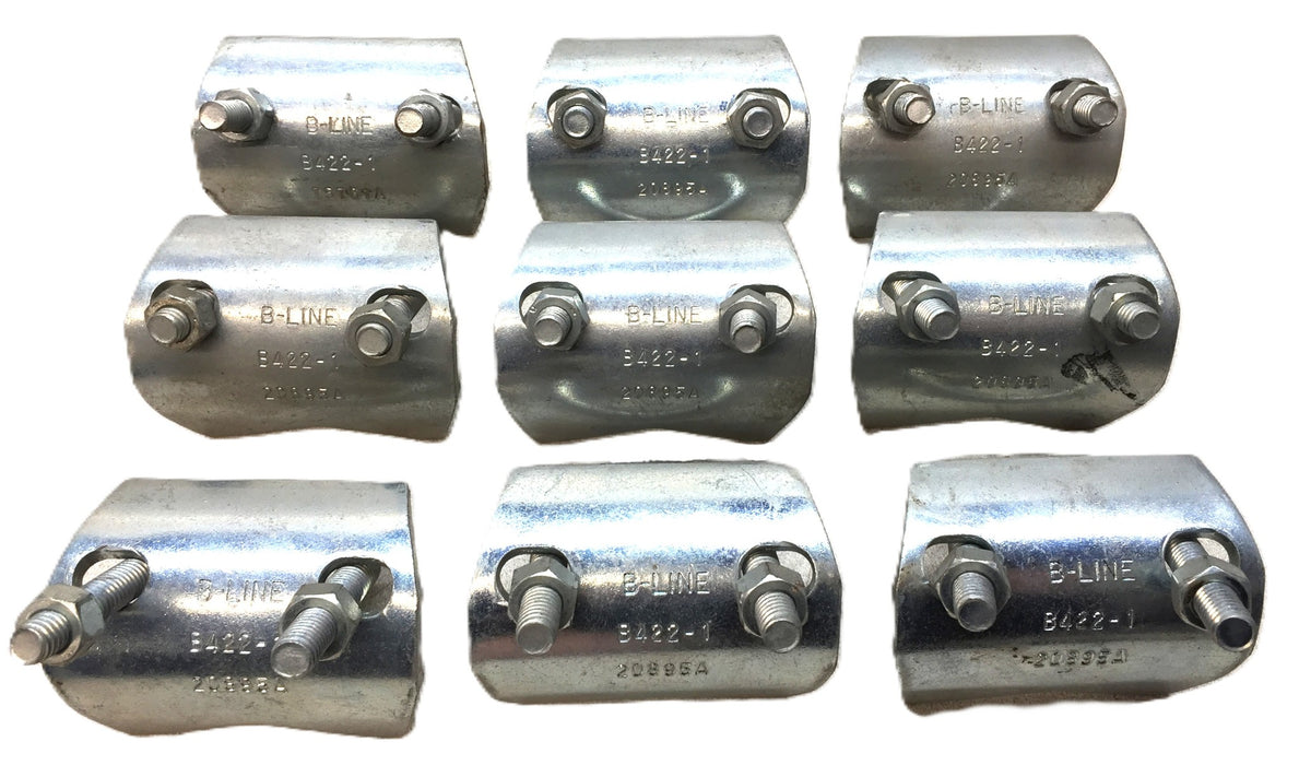 B-Line Zinc Plated Conduit Clamp B-422 (20895A) (Lot of 9) NOS