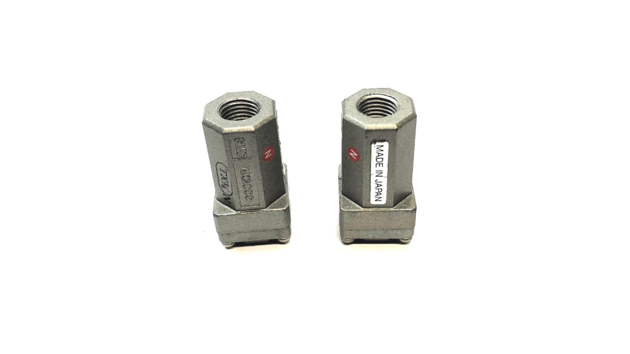 SMC TX1/4N Pneumatic Check Valve AK2000 [Lot of 2] NOS