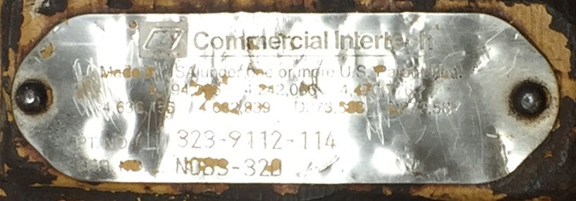Commercial Intertech Hydraulic Gear Pump 323-9112-114 USED