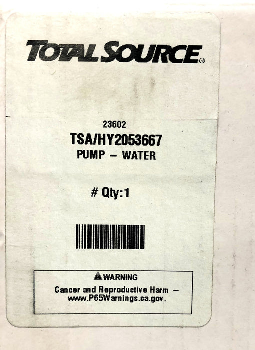 Total Source Water Pump For Hyster Forklift HY2053667 NOS