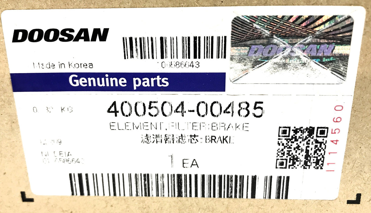 Doosan Break Filter Element 400504-00485 NOS