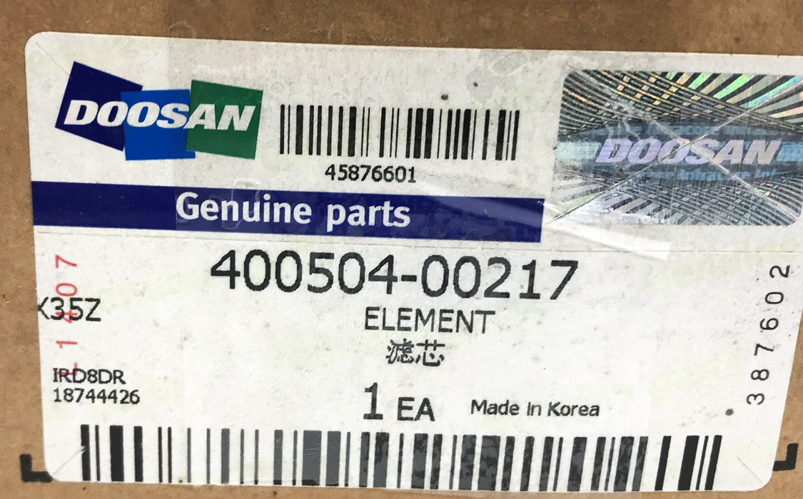 Doosan Air Filter Element 400504-00217 NOS