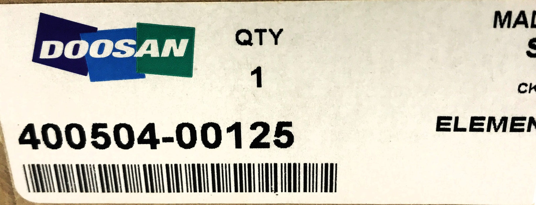 Doosan Urea Filter Element 400504-00125 NOS