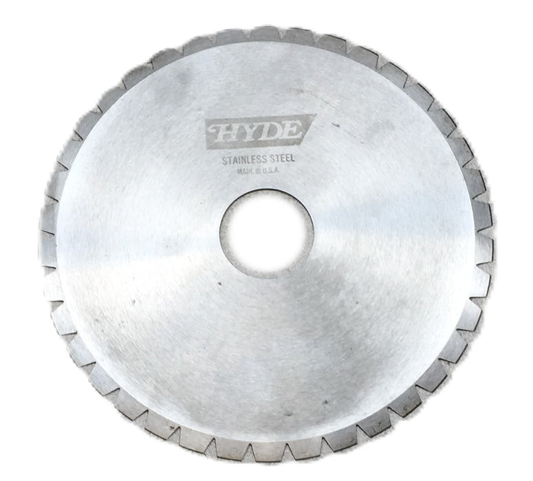 Hyde 6" Dia. x 1-1/4" Bore Stainless Steel Swooping Tooth Circular Blade NOS