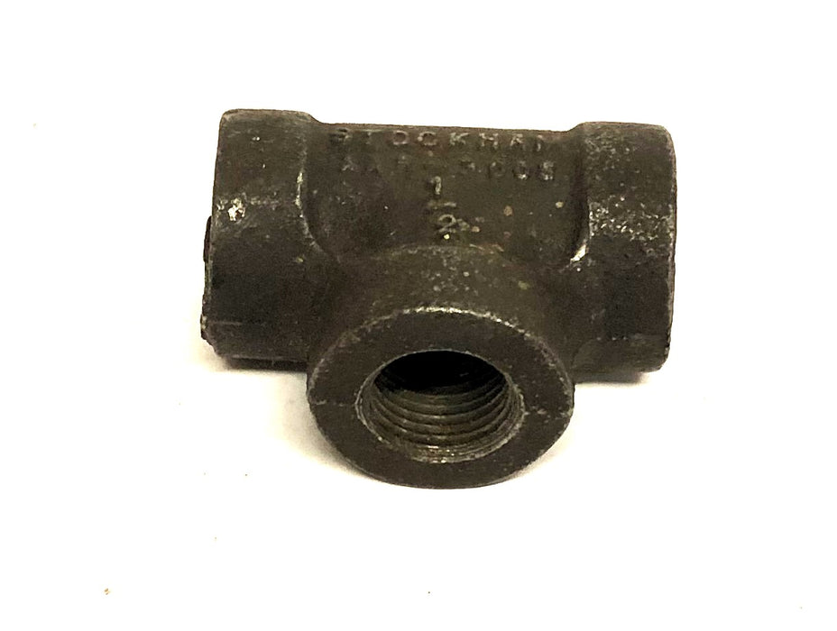 Stockham 1/2Inch 2000OWG Malleable Iron Valve Reduction Tee Fitting AAR-3003 NOS
