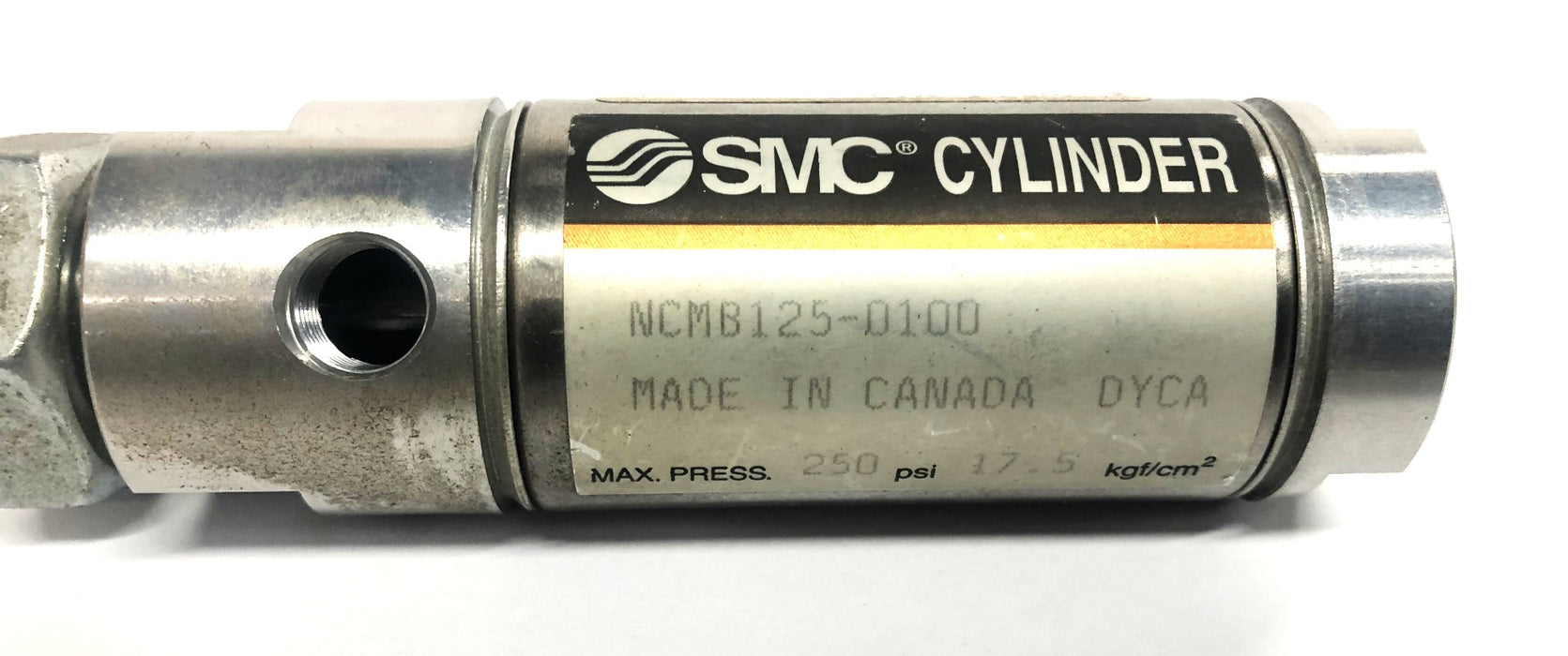 SMC Max Pressure 250psi 17.5kgf/cm Cylinder NCMB125-0100 DYCA NOS