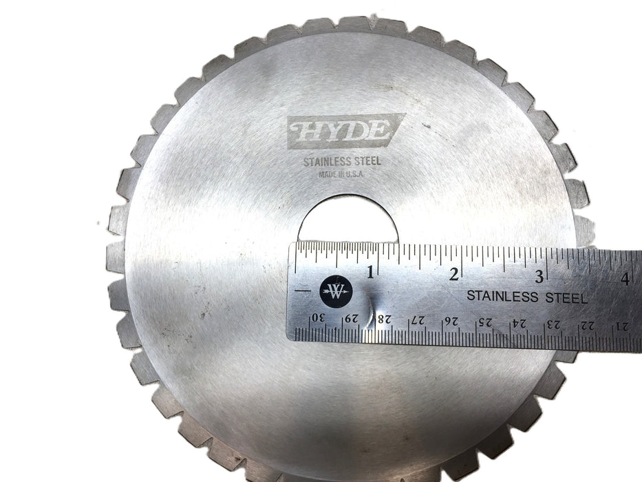 Hyde 6" Dia. x 1-1/4" Bore Stainless Steel Swooping Tooth Circular Blade NOS