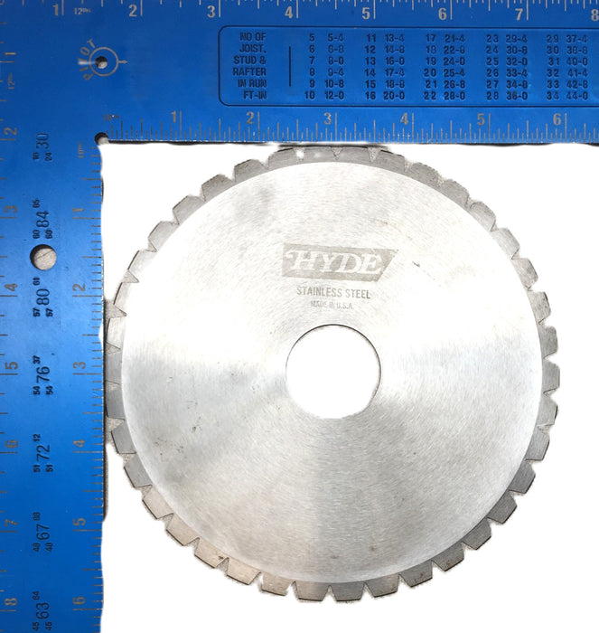 Hyde 6" Dia. x 1-1/4" Bore Stainless Steel Swooping Tooth Circular Blade NOS