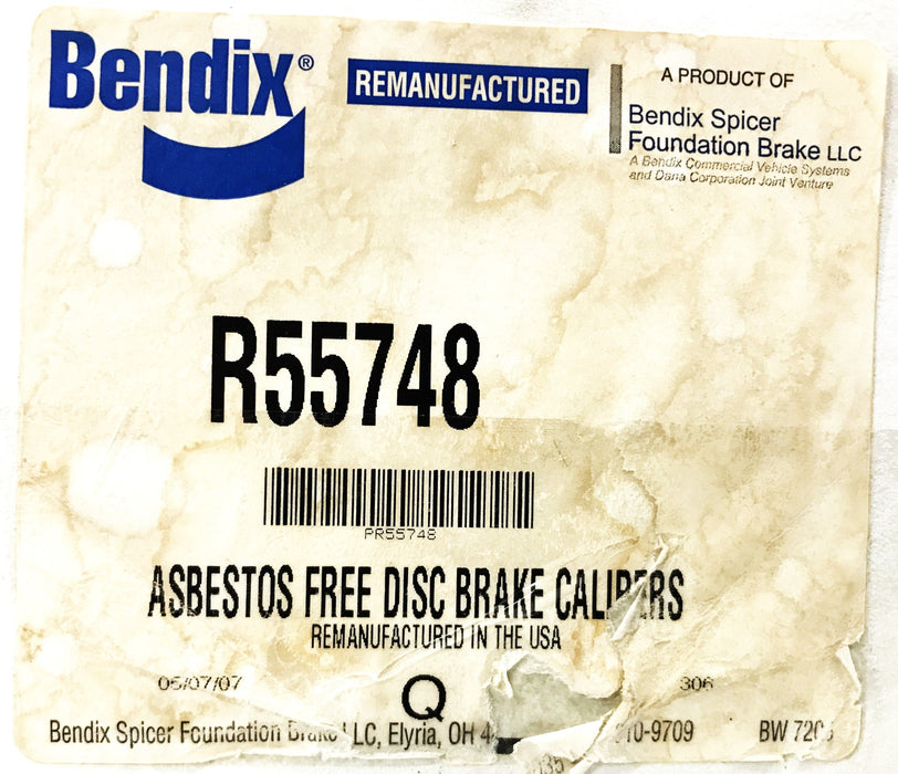 Bendix Asbestos Free Brake Caliper R55748 REMANUFACTURED