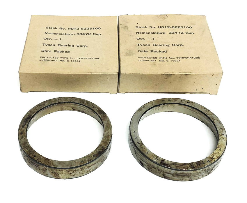Tyson Tapered Roller Bearing Cup 33472 [Lot of 2] NOS