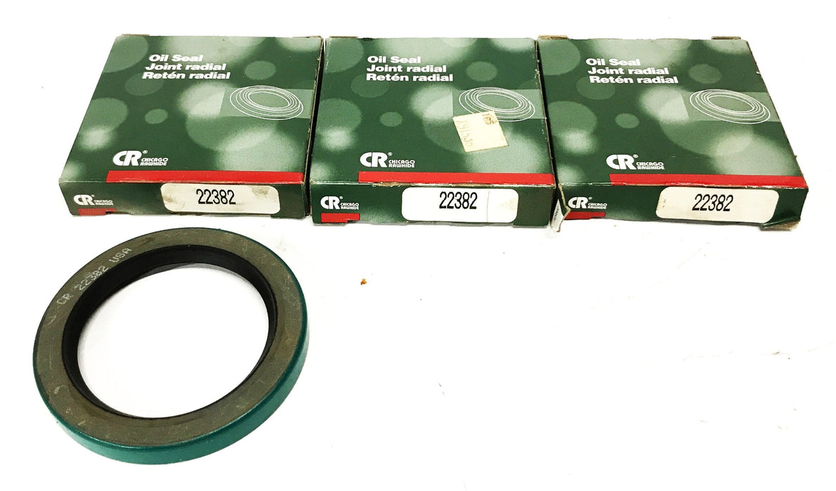 CR 3 inch OD x 2-1/4 ID x 3/8 inch Depth Oil Seal 22382 [Lot of 3] NOS
