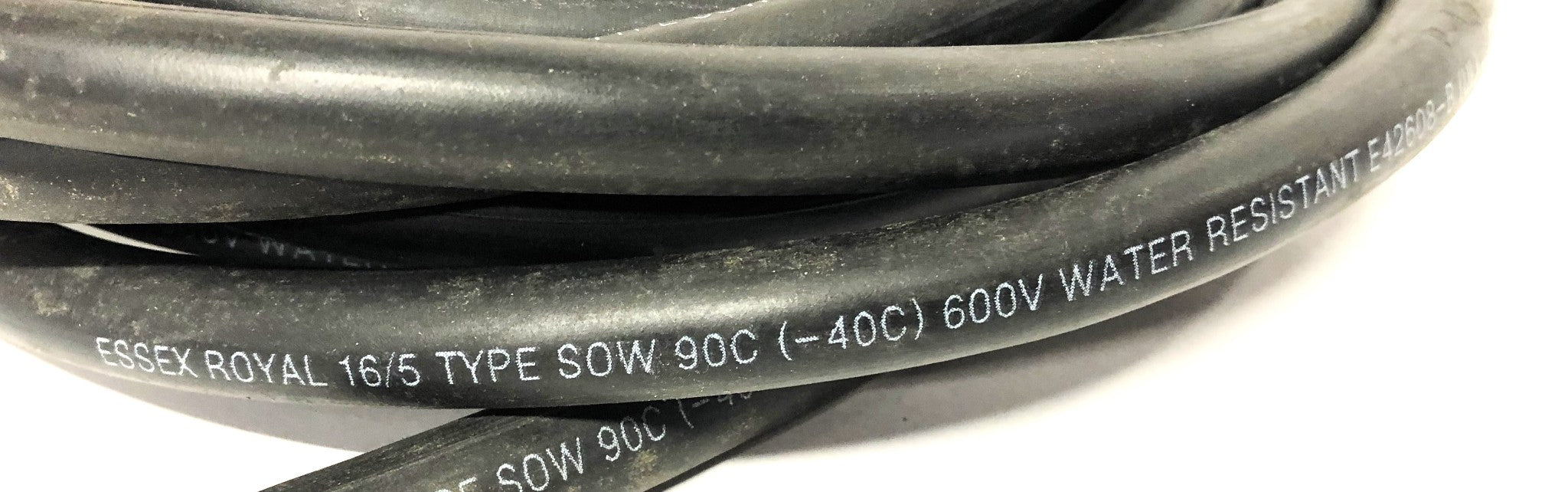 Essex Royal 14 Foot 600V SOW 90C Water Resistant Cable 16/5 [Lot of 2] NOS