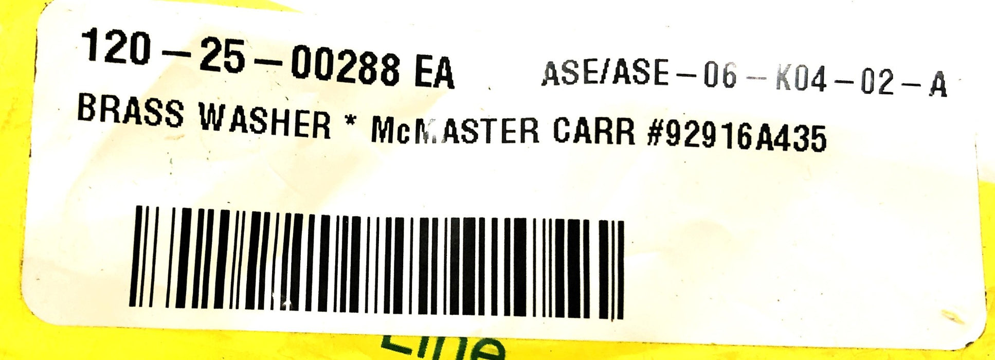 McMaster Carr Brass Flat Washers .82 id x 1.82 od in 92916A435 [Lot of 29] NOS