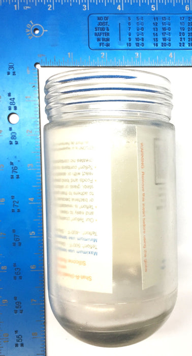 Shat-R-Shield Teflon Coated Shatter/Temp Resistant Glass Globe 6-3/4"x3-1/4" NOS